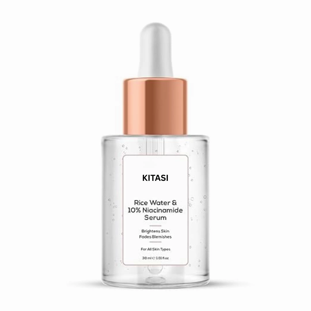 KITASI Rice Water and Niaci.nam.ide Face Serum, 30ml, Brightening and Pore Minimizing
