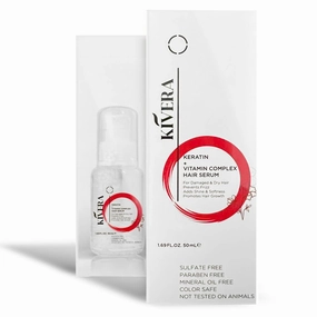 KIVERA Keratin   Vitamin Complex Hair Serum - Hair Growth Serum for Frizzy & Damaged Hair - Anti Frizz Serum for Men & Women, 1 Pack