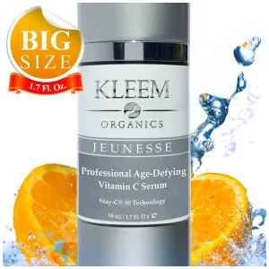 Kleem Pure Vitamin C Serum for Face with Hyaluronic Acid & Vitamin E - Anti Aging Vitamin C Face Serum for Women to Boost Collagen, Reduce Wrinkle, Acne, Dark Spot & Sun Damage - Vit C Serum (50ml)