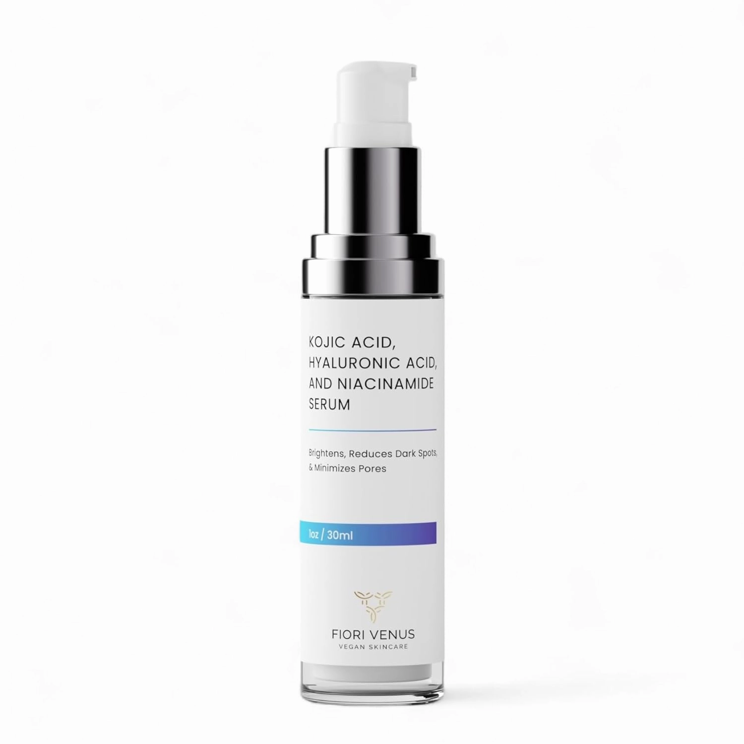 Kojic Acid, Hyaluronic Acid & Niacinamide Serum - 1% Kojic Acid, 2% Niacinamide, 1% Hyaluronic Acid, Improves Tone, Minimizes Pores, Evens Complexion, 1 Fl. Oz