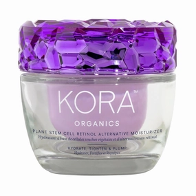 KORA Organics Plant Stem Cell Retinol Alternative Moisturizer, Active Retinol Alternative Smooths Wrinkles & Firms Skin, Face Moisturizer for Women & Men, Certified Organic, Cruelty Free, 1.69 fl oz