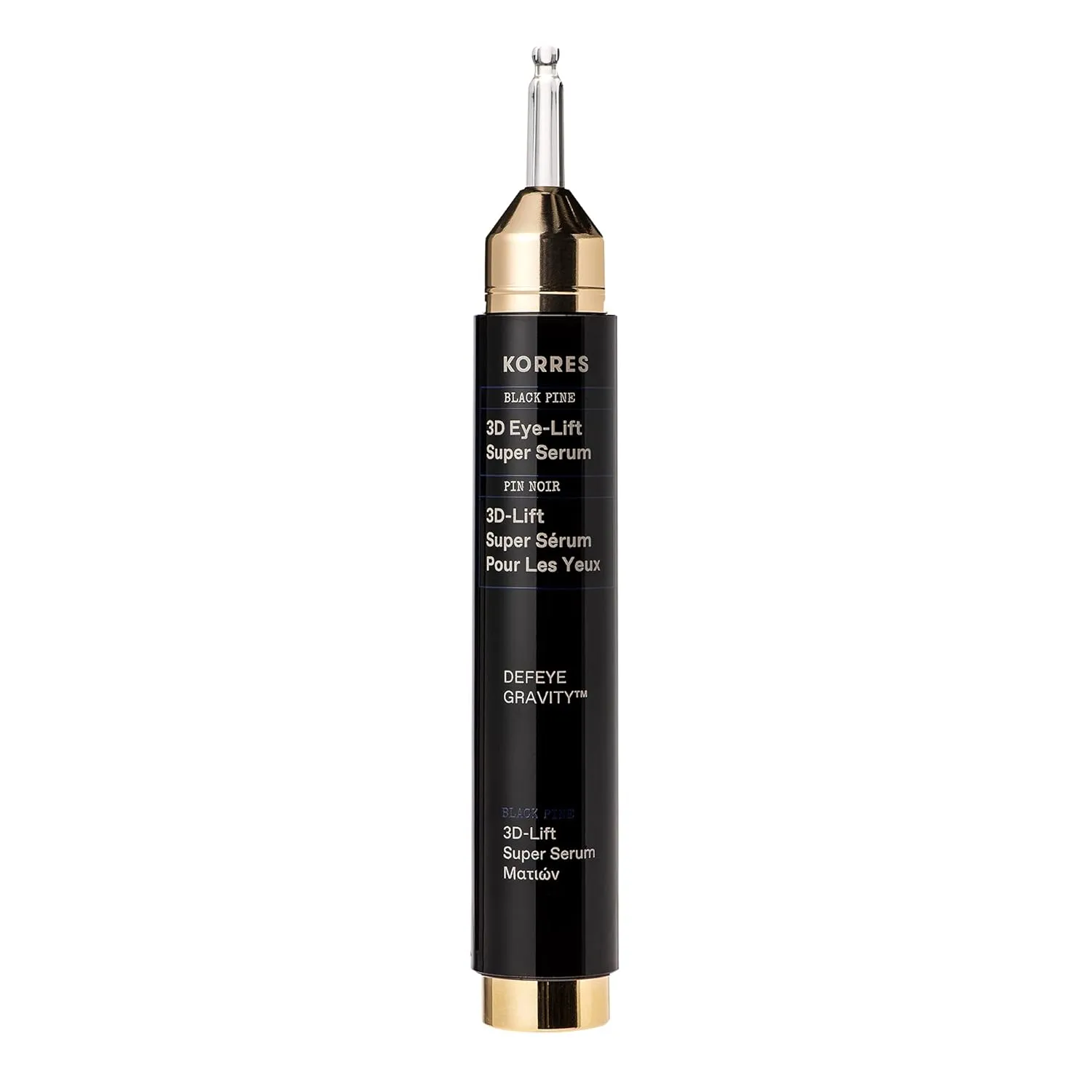KORRES Black Pine 3D Eye-Lift Super Serum, Under Eye Serum for Dark Circles 15 Ml