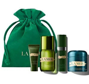 La Mer Skincare Travel Size Gift Set Moisturizing Night Cream, Intensive Revitalizing, The Treatment Lotion