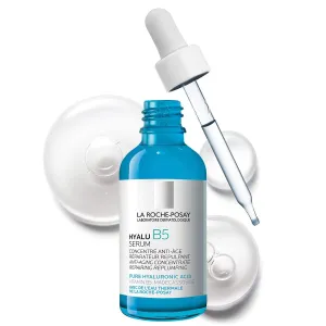 La Roche-Posay Hyalu B5 Pure Hyaluronic Acid Serum for Face, Vitamin B5   Hyaluronic Acid   Madecassoside, Hydrating Serum Visibly Plumps Skin, Sensitive Skin Safe, Anti Aging, Oil-Free