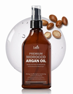 LA'DOR Nourishing Morocco Argan Hair Oil for Dry Damaged Hair - Hydrating Anti-frizz Leave-in Serum with Jojoba Oil for Thinning Hair to Silky Smooth Hair Korean Haircare LADOR