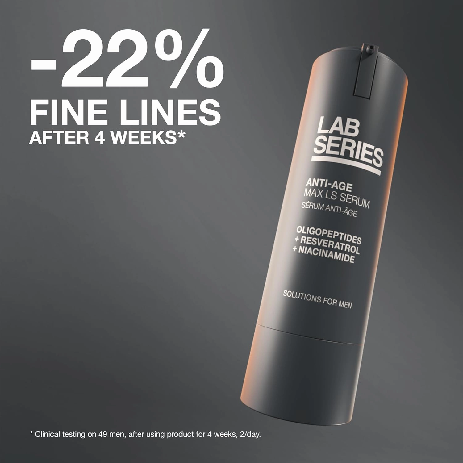 Lab Series Max LS Face Serum - Anti Aging Skincare for Men - Visibly Reduces Fine Lines & Wrinkles