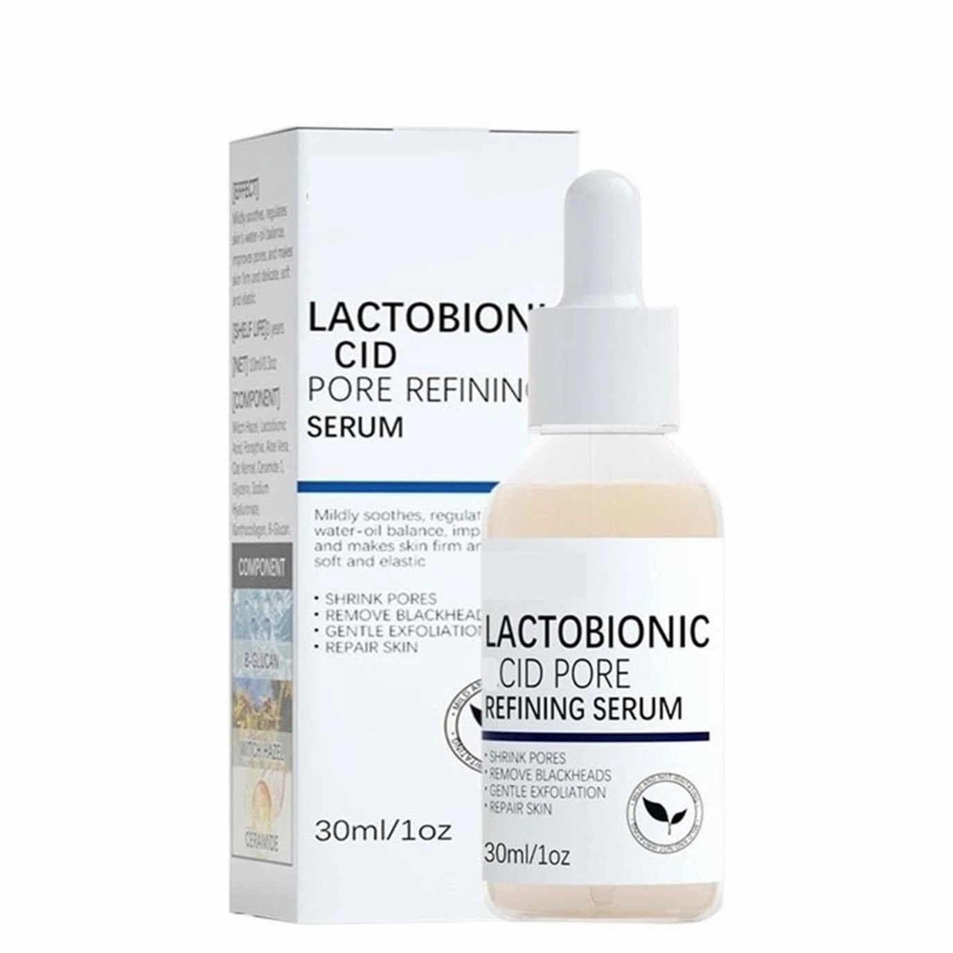Lactobionic Acid Pore Refining Serum, Face Serum To Shrink Large Pores, Shrink Pores Serum, Lactobionic Acid Pore Shrink Face Serum, Reduce Pore Serum, Actobionic Acid Face Serum