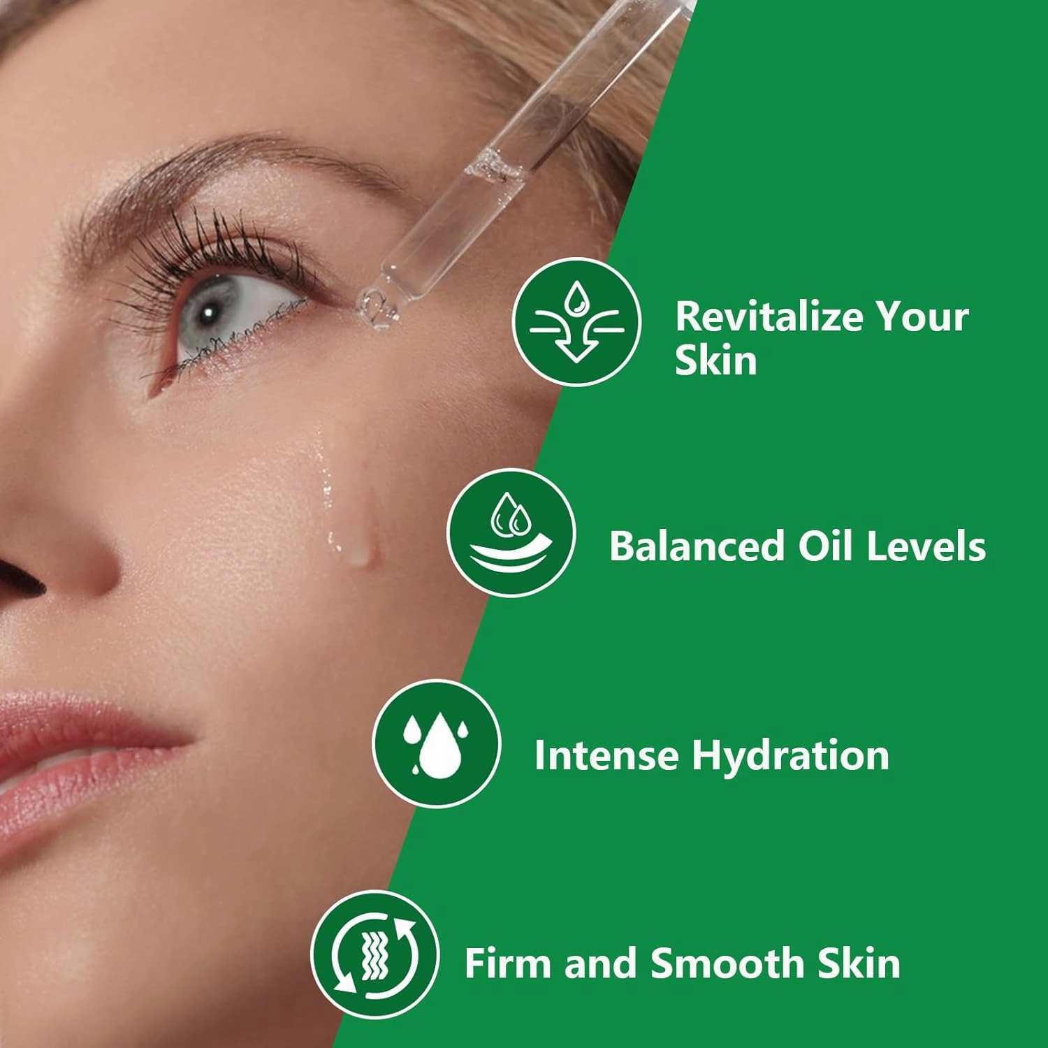 LAKIBOLE 3 Pack 2% Hyaluronic Acid Serum with 4% Tea Tree Extracts & 1% Centella Asiatica Extracts Revitalize & Balance Skin (1fl.oz/30ml Each)