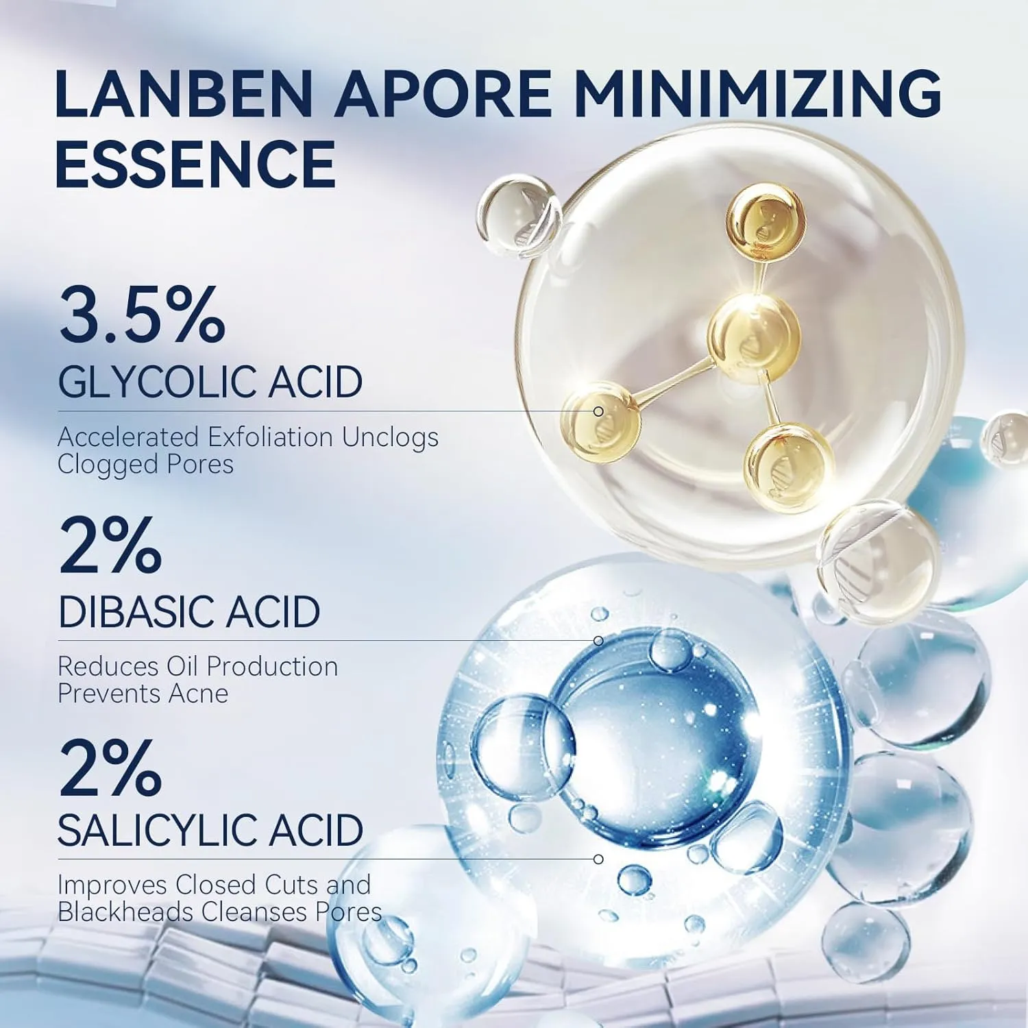LANBENA 3 in 1 Blackhead Removing Set, Pore Strips 30g Pore Serum 30ml Removal Strip Paper, Black Head Remover Mask for Face, Pore Minimizer & Reducer for Face, Leaving Your Skin Fresh and Clean