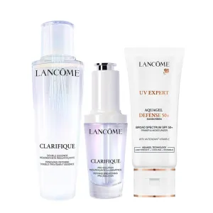Lancôme Brightening Routine Skincare Bundle - Clarifique Double Treatment Essence, Clarifique Pro-Solution Serum & UV Expert Primer with SPF 50