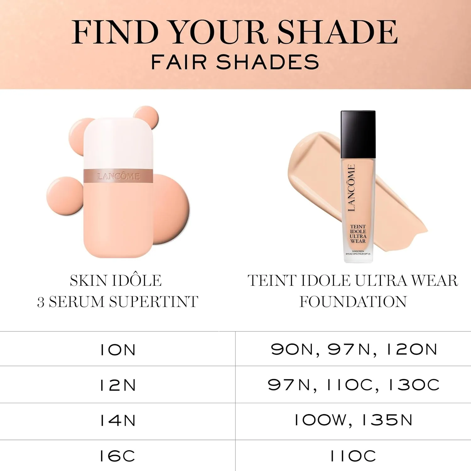 Lancôme Idôle 3 Serum Supertint Skin Tint - Dewy, Even tone with Niacinamide and Hyaluronic Acid for 24HR - Sheer to Buildable Coverage