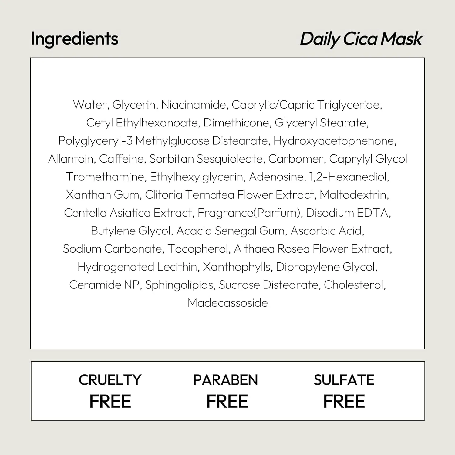 LAPCOS Cica Sheet Mask, Daily Face Mask with Cantella Plant Extract to Regenerate and Revitalize Skin, Korean Beauty Favorite, 5-Pack