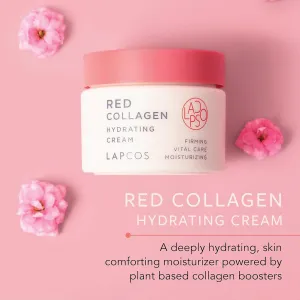 LAPCOS Red Collagen Hydrating Cream (1.69 Fl Oz) New Vegan Formula Face & Neck Moisturizer | Plump, Nourish, Hydrate Skin with Niacinamide & Collagen