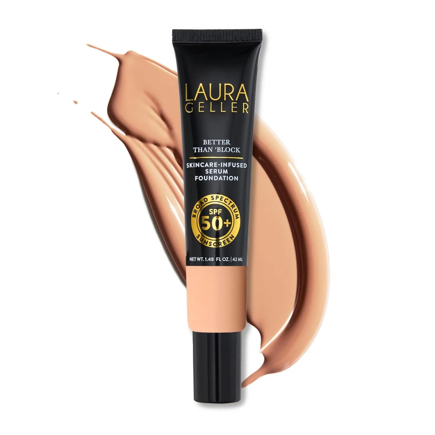 LAURA GELLER NEW YORK Better Than ‘Block Skincare-Infused Serum Foundation with Broad Spectrum SPF 50 , Light