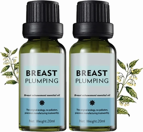 LELEBEAR Breast Plumping Oil, Eliminates Chest Wrinkles, Natural Fast Breast Grow Big Boobs Firming Massage Oil, Enlargement Lifting Bust Serum Oil Anti-sagging (2 Pcs)