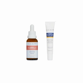 LICAPE® Skincare Set – Anti-Aging Brightening Retinol Serum 30ml & Vitamin K2 Eye Care Cream 15ml with Squalane, Hyaluronic Acid & Ceramides for Youthful, Hydrated & Revitalized Skin