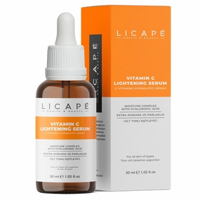 LICAPE® Vitamin C Face Serum| 30 ml | High Dose Anti-Ageing Hyaluronic Serum - Face Care; Moisturising for Radiant Skin - Against Wrinkles, Fine Lines, Pigment Spots; Tired Skin