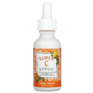 LilyAna Naturals Super C Serum - Face Serum - Anti-Aging Vitamin C Serum for Face with Hyaluronic Acid, Niacinamide, and Plant Stem Cell Complex - 1oz