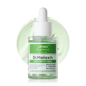 LIPINO Anti-Fatty Acid Oil Ampoule | Moisturizing Serum for Sebum Control & Deep Hydration | Prevents Pore Clogging for Oily and Acne-Prone Skin 1.01fl.oz