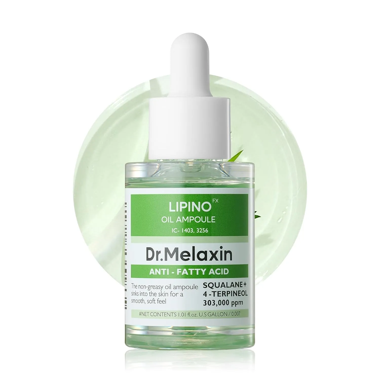 LIPINO Anti-Fatty Acid Oil Ampoule | Moisturizing Serum for Sebum Control & Deep Hydration | Prevents Pore Clogging for Oily and Acne-Prone Skin 1.01fl.oz
