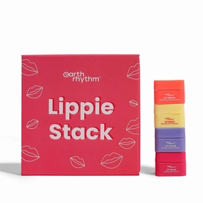 Lippie stack | Lip Care Kit pack of 4 | Lip Scrub, Lip Serum, Lip Balm & Lip Mask | Exfoliate, Hydrate, Nourish, Moisturize | For Men & Women - 4 Gm (Each)