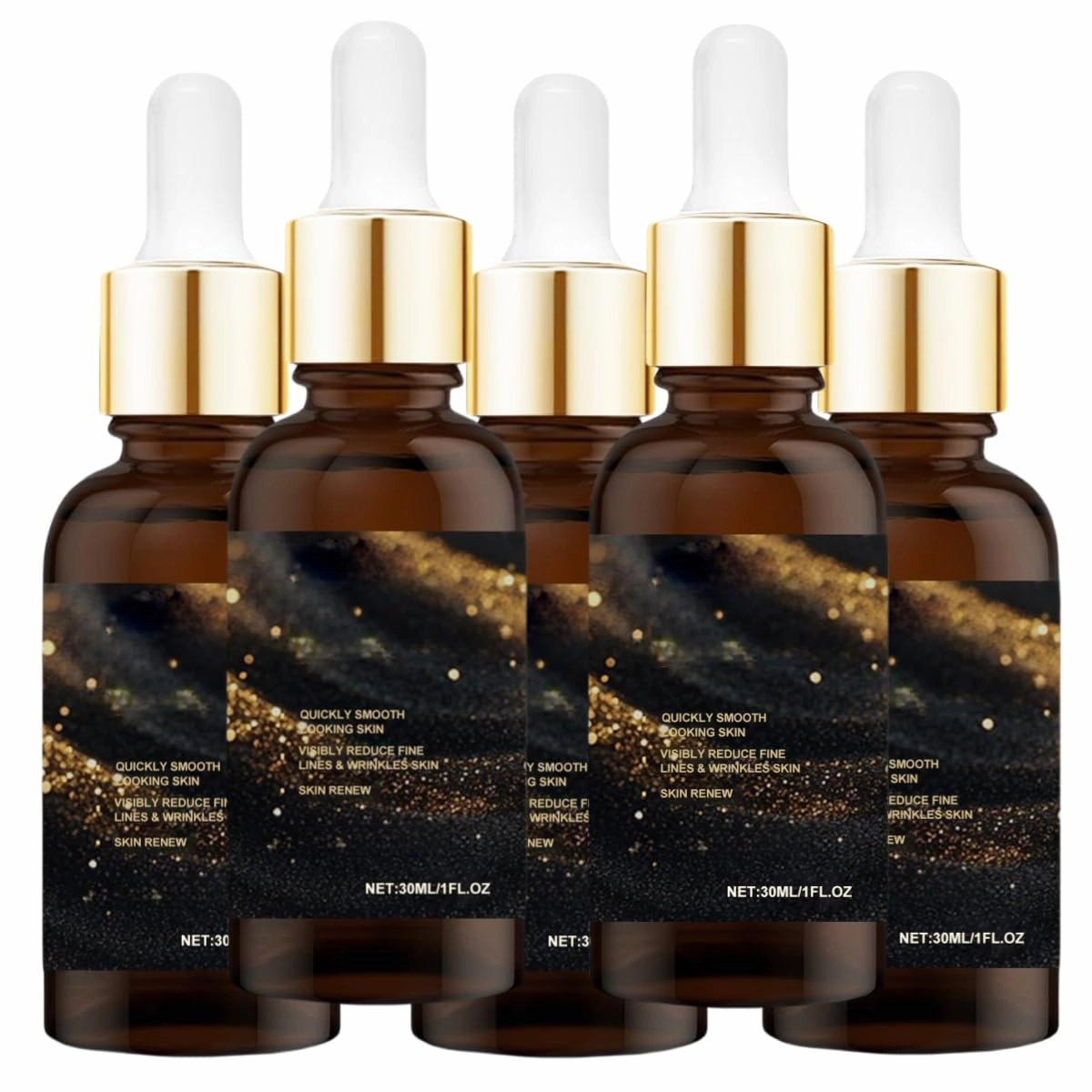 Liquid solution anti-aging serum, face firming skin care serum, plumps skin, moisturizes and nourishes, reduces fine lines and wrinkles