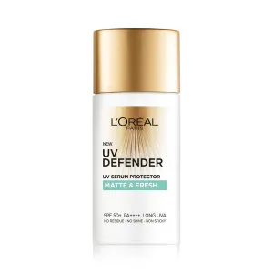 L’Oréal Paris Sunscreen, Lightweight Matte Sunscreen For Oily Skin, UVA & UVB Protection, With SPF 50 PA   , Matte & Fresh, UV Defender Serum Protector, 50 ml