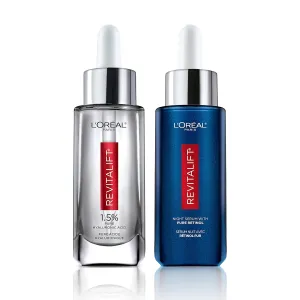 L'Oreal Paris Revitalift 1.5% Pure Hyaluronic Acid Face Serum   0.3% Pure Retinol Night Serum, 1 kit