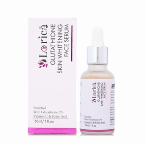 Lorica...GLUTATHIONE Skin Whitening Face Serum for Glowing and Radiant Skin |Water Based - Amazing Light Weight |Hyaluronic Acid   Kojic Acid   Vitamin C & E | Reduce Dark Spot | Anti Aging (30ml)