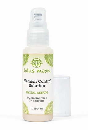 Lotus Moon® - Blemish Control Solution | Niacinamide & Salicylic Acid Serum for Blemish-Prone Skin, Plant-Based, Clean, Cruelty-Free, Functional Skincare (1.2 fl oz | 34 ml)