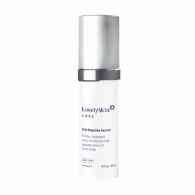 LovelySkin LUXE HA Peptide Serum, Anti-Aging Face Serum, Firms & Plumps Fine Lines, 1 oz