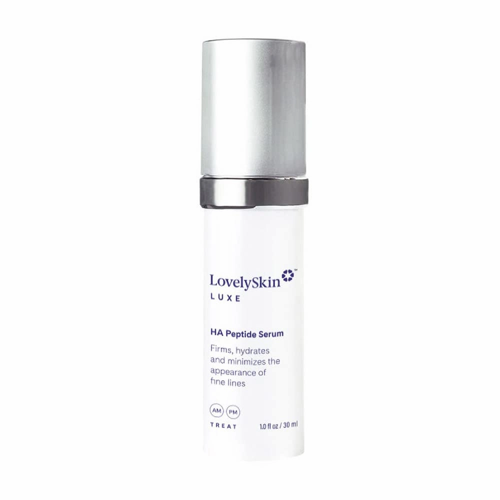 LovelySkin LUXE HA Peptide Serum, Anti-Aging Face Serum, Firms & Plumps Fine Lines, 1 oz