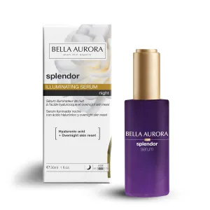 LULLAGE Splendor Illuminating Night Face Serum for All Skin Types - Deep Moisturization Overnight Skin Reset & Hyaluronic Acid Serum for the Face - 1 fl Oz Bottle