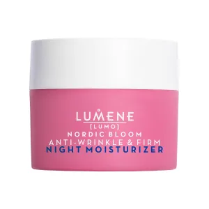 Lumene [Lumo] Nordic Bloom Anti-Wrinkle   Firming Night Cream - Hydrating Face Moisturizer for Visibly Firmer, Radiant & Smooth Skin - Formulated with Pre-Retinol Complex   Lingonberry Extract (50ml)