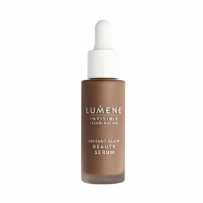 Lumene Invisible Illumination Instant Beauty Glow Serum - Sheer-Coverage Face Makeup   Brightening Serum - Infused with Nordic Algae and Vitamin E for Instant Radiance - Universal Deep (30ml)