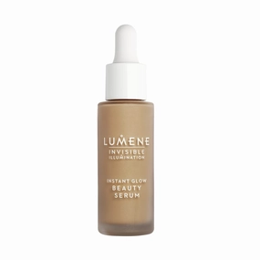 Lumene Invisible Illumination Instant Beauty Glow Serum - Sheer-Coverage Face Makeup   Brightening Serum - Infused with Nordic Algae and Vitamin E for Instant Radiance - Universal Tan (30ml)