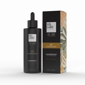 LUMIBRONZE® SPF 30 Tinted Mineral Face Serum – Anti-Aging, Buildable Bronzing Tint with Niacinamide, Hyaluronic Acid, Zinc Oxide – Lightweight, Non-Greasy, Reef-Safe – 50ml