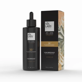 LUMIBRONZE® SPF 30 Tinted Mineral Face Serum – Anti-Aging, Buildable Bronzing Tint with Niacinamide, Hyaluronic Acid, Zinc Oxide – Lightweight, Non-Greasy, Reef-Safe – 50ml