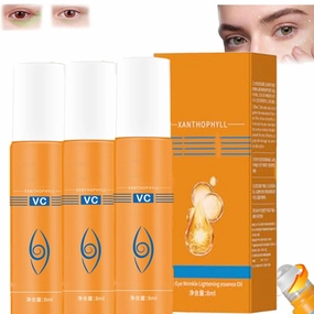 Lutein Eye Essence Oil, Lutein Anti-Wrinkle Essenceoil, Luteinrollerball Essence, Vc Luteineye Essence Oil for Eyesbags,Firming Anti-Aging Eyeserum, For Eyebags (3pc)