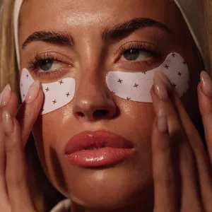   Lux Unfiltered Cooling Under Eye Patches - Anti-Slip Caffeine Inflused Korean Eye Mask - Reduces Puffiness, Brightens, & Hydrates Skin - Fragrance Free, Vegan, & Cruelty Free - 10 Count