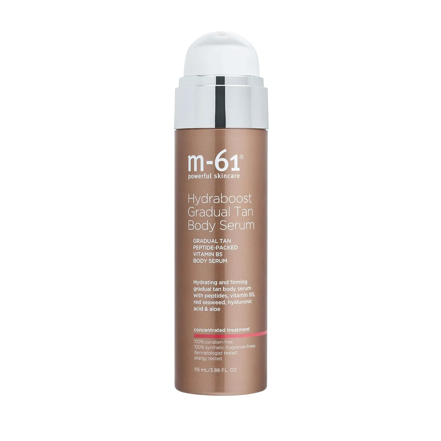 M-61 Hydraboost Gradual Tan Body Serum - Hydrating and firming gradual tan body serum with peptides, vitamin B5, red seaweed, hyaluronic acid & aloe