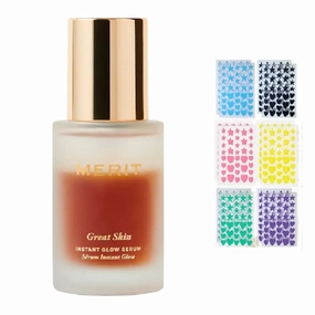 M Great Skin Instant Glow Serum with Niacinamide and Hyaluronic Acid (1.69 oz / 50 ml)   Bonus Acne Patch (36 Pieces) Tea Tree Oil Facial Water Gel
