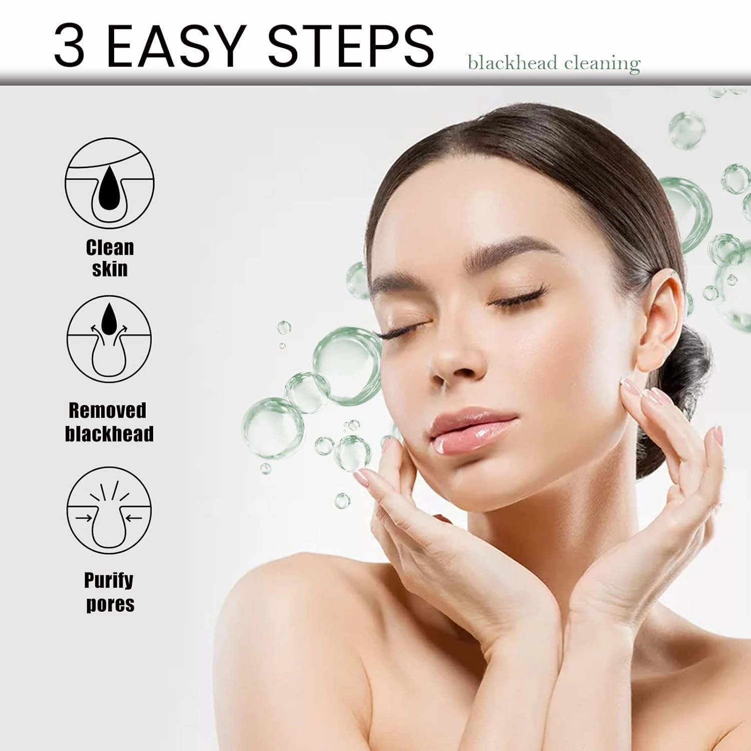 Mabrem Blackhead Remover, Mabrem Blackhead Mask, Mabrem Blackhead Remover Face Nose Pore Strip Black Peeling Blackhead Remover Serum Deep Cleansing Oil Control Skin Care (3 Sets)