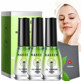 Mabrem Blackhead Remover, Mabrem Blackhead Mask, Mabrem Blackhead Remover Face Nose Pore Strip Black Peeling Blackhead Remover Serum Deep Cleansing Oil Control Skin Care (3 Sets)