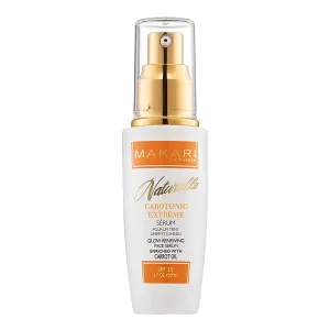 Makari Naturalle Carotonic Extreme Brightening Serum SPF15 (1.7 oz) | Helps Reduce Appearance Of Blemishes, Scars, and Imperfections | Brightens, Smoothens, & Gives Antioxidant Protection