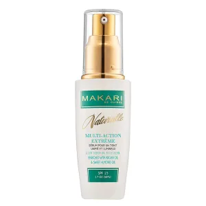 Makari Naturalle Multi-Action Extreme Skin Brightening Serum (1.7 oz) | Brightening Treatment for Dark Spots and Under Eye Circles | Moisturizer for Dry and Irritated Skin with Argan Oil and SPF 15
