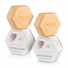 MAKARI Classic Exfoliating Antiseptic Soap 2 Pack (7oz) | Helps Revitalize and Promotes Even Skin Tone | Detoxifies and Removes Impurities | For Dry, Oily, Normal, Maturing and Combination Skin Types