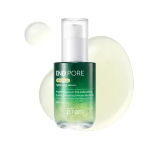MAKE P:REM End Pore Vegetinol Tightening Serum, Advanced Pore Tightening Serum with Bakuchiol, Vegan Collagen, and Vitamin B Complex for Sensitive Skin, Korean Skin Care, 1.69 Fl. Oz, 50ml