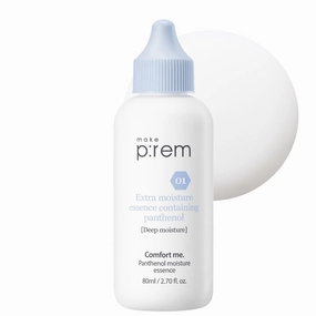 MAKE P:REM Comfort Me. Panthenol Moisture Essence, Skin Barrier Repair Serum, EWG Green, Fragrance-Free, Korean Moisturizing Skin Care, 80ml, 2.70 Fl.Oz.
