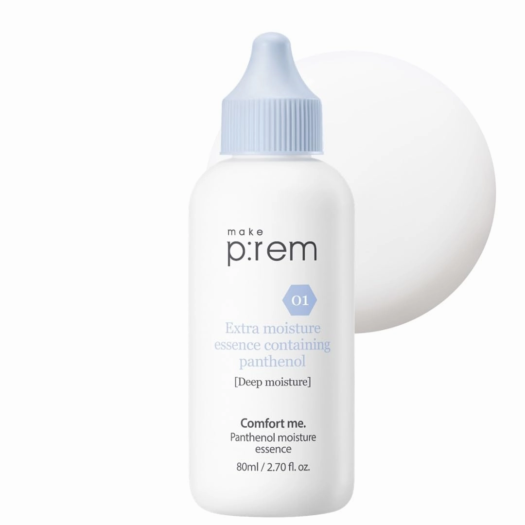 MAKE P:REM Comfort Me. Panthenol Moisture Essence, Skin Barrier Repair Serum, EWG Green, Fragrance-Free, Korean Moisturizing Skin Care, 80ml, 2.70 Fl.Oz.